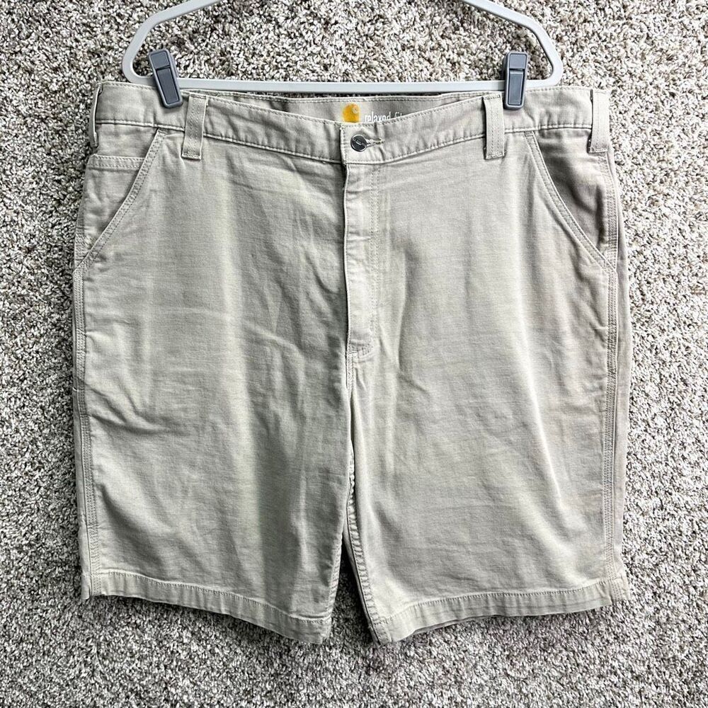 Carhartt Shorts Men's 42 Khaki Tan Relaxed Fit Cargo